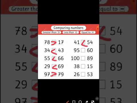 class 1 maths greater than less than