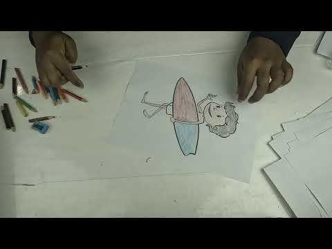 Drawing a creazy boy image with pencil and color with color pencil | Art video 2025