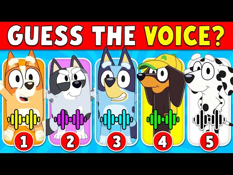 Guess the Bluey 🐕 Characters by Their Voice 🤔🎵 | Bingo, Bluey, Bandit, Socks, Snickers🐶