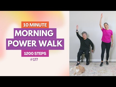 10 Minute Morning Walking Workout for Seniors & Beginners