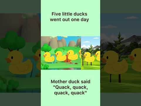 5 Little Ducks Went Out One Day 🐤 | Sing Along & Counting Fun for Kids!