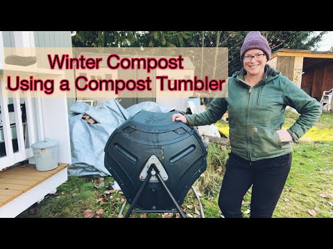 Making Winter Compost using a Compost Tumbler | PNW