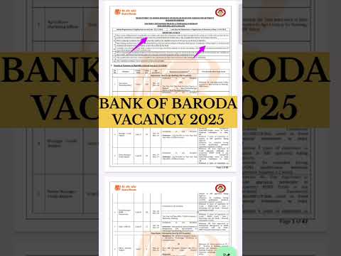 Bank Of Baroda Vacancy 2025 | Bank Of Baroda Vacancy | BOB Recruitment 2025 | BOB Vacancy 2025