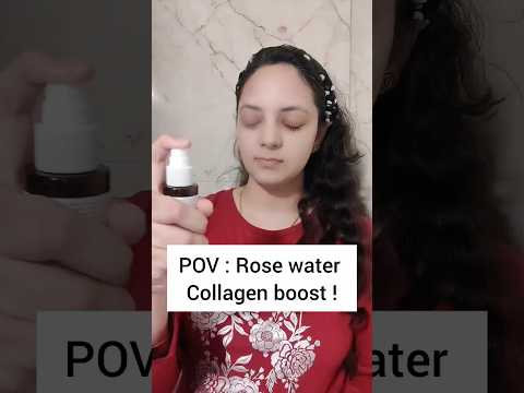 Rose water for glass skin #skincare #trending #viral #beautytips #glowingskin #glassskin #shortvideo