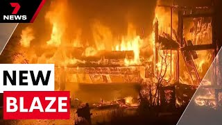 New blaze erupts in Los Angeles as residents brace for return of 'devil winds' | 7NEWS