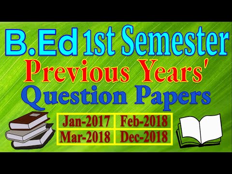 #BEd1stSemesterPreviousYearsQuestionPapers---📚 B.Ed Semester I Old Question Papers for reference.📖