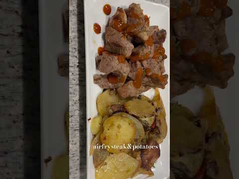 Ribeye steak…. Golden potatoes…  Onions and peppers….  Olive oil…. Salt and pepper only. Subscribe