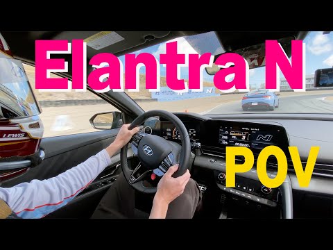 Thrilling Hyundai Elantra N on the Laguna Seca Raceway POV 4K