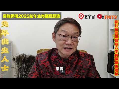 【兔🐰】2025乙巳年生肖運勢｜易龍師傅預測2025蛇年十二生肖運勢｜2025犯太歲、人緣運、財運、事業運、姻緣運生肖詳講 #玄宇宙