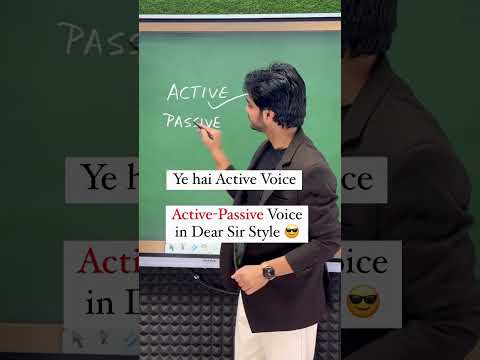 Active-Passive Voice in Dear Sir style 😂 #shorts #activepassive #trick #dearsir