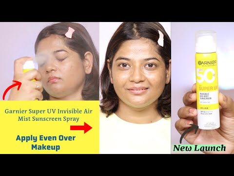 Garnier Super UV Invisible Air Mist Spray Sunscreen | For UVA/B, Over Makeup Spray, No White Cast