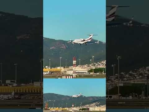 Jet privado aterrizando en Barcelona #youtubeshorts #remix #planespotting #shorts #short #aviation