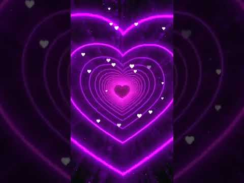 Heart Background💜Purple Heart Tunnel | Animated Background | Neon Heart Tunnel