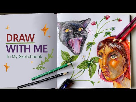 ☆DRAW WITH ME☆ in my sketchbook markers and coloring pencils