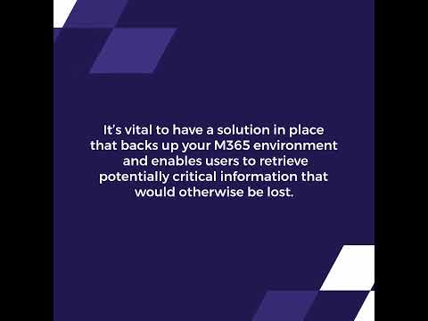 Why it's so important to backup your M365 environment