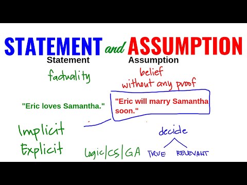 Statement and Assumption Tips and Tricks | Part 1