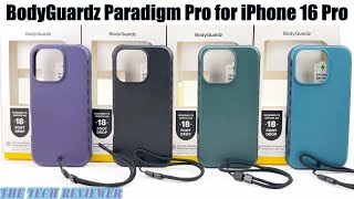 BodyGuardz Paradigm Pro for iPhone 16 Pro: 18 Ft Drop Protection * Vents to Keep your iPhone Cooler!