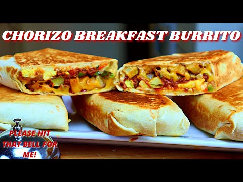 BREAKFAST BURRITO RECIPE | HOW TO MAKE BEEF CHORIZO BREAKFAST BURRITO / VEL DOGGS KITCHEN