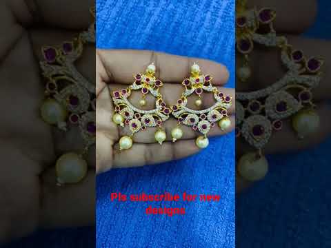 Ad earrings/American diamond earrings/rs. 250/Enquery @9535614642