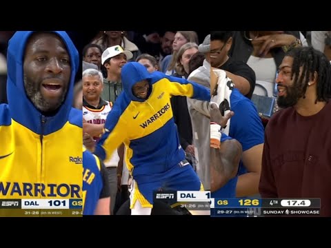 Draymond Green TAUNTS Mavs bench does fake whipping & YELLS "BELT TO ...