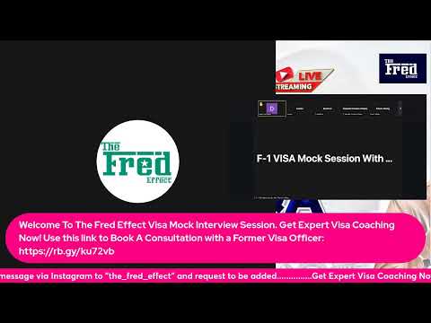 The Fred Effect Visa Interview Prep. Session