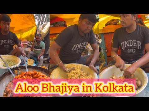 Aloo Bhajiya in Kolkata😍😍 Bhut speed se bnate hai bhaiya🤩🤩