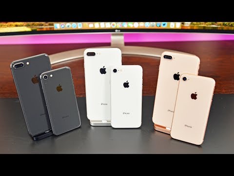 Apple iPhone 8 vs 8 Plus: Unboxing & Review (All Colors)