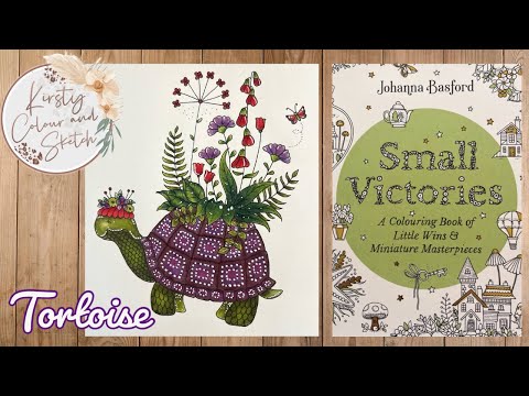 Johanna Basford Small Victories colour along ~ Tortoise page