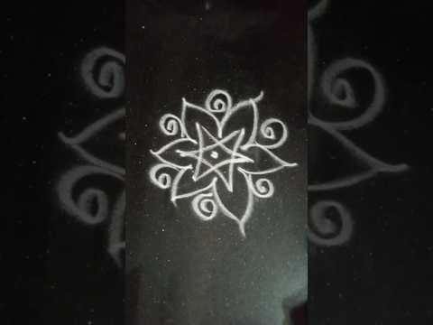 simple and beautiful hand free rangoli design #daily #rangoli #indianart #muggulu #shortvideo