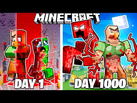 I Survived 1000 Days as CURSED CREATURES in Minecraft!