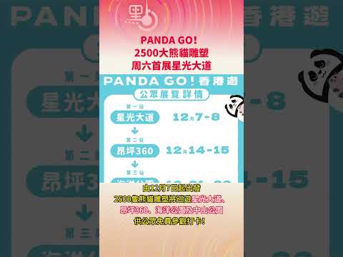 PANDA GO！2500大熊貓雕塑周六首展香港星光大道#香港 #星光大道 #熊猫