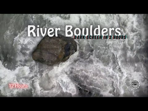 Relaxing River Water Flowing Over Boulders ⨀ Calming Nature Sounds for Deep Sleep 💦