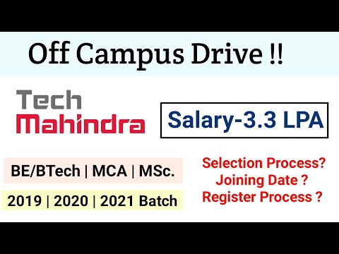 Tech Mahindra Off Campus Drive for 2019 | 2020 | 2021 Batch | Off Campus Drive for Freshers