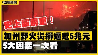 透視新聞／史上最嚴重！加州野火災損逼近5兆元　5大因素一次看－民視新聞