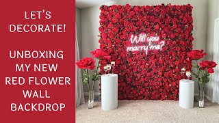 Unboxing My New Rose Morning Flower Wall | Wedding Proposal Decorations