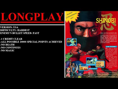 Shinobi [USA] (Arcade) - (Longplay | Hardest Difficulty)