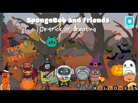 Trick or treat with SpongeBob and friends #117🎃👻😱 #youtubevideos #spongebob #trickandtreat #tocaboca