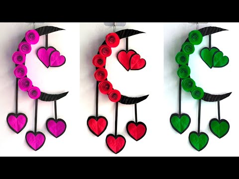 Beautiful and easy wall hanging paper flower |  Unique paper wall hanging | Creative Craft