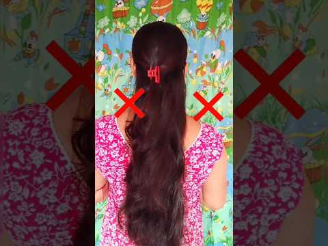 How To Use Small Size Claw Clip | Half Up Hairstyle #shorts #youtubeshorts#hairstyle #easyhairstyle