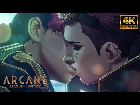 [4K AI] | Arcane Season 2 | Caitlyn and Vi Kiss Scene | UPSCALED