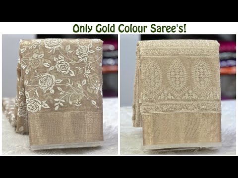 Very demanded, Kota Tissue saree’s in only Gold Combination | #saree #bengaluru #shopping