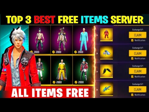 FREE FIRE TOP 3 BEST FREE ITEMS AND FREE DIAMOND SERVER | FREE FIRE BEST SERVER FOR FREE DIAMOND .