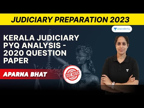 Kerala Judiciary Question Paper (2020) | PYQ Discussion |Kerala judiciary | Aparna Bhat