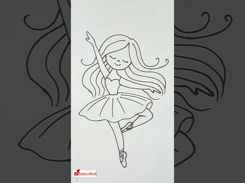 How to Draw a Beautiful Ballerina 👧🎨🖌️