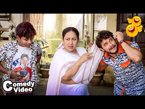 खेसारी लाल अपने घर चोरी करते हुवे पकडे गये | Bhojpuri Movie Scene