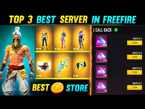 FREE FIRE TOP 3 BEST SERVER | FREE FIRE BEST FREE DIAMOND AND FREE ITEMS SERVER | FF BEST SERVER.