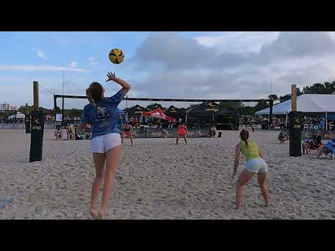 AVP Juniors 2022 East Coast Champs - 18U - Gold round 1 - Genest/Schrock vs Lewis/Soncrant - Set 2