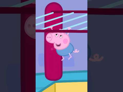 George plays in a BOUNCY house! | Peppa Pig #Shorts