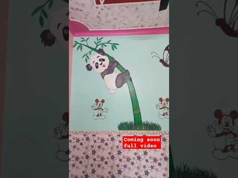 panda 🐼 wall painting design #viral #painting #wallart #wall