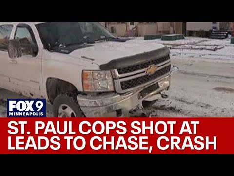 St. Paul police chase suspect who shot at them before crashing vehicle